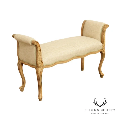 Hancock & Moore French Louis XV Style Painted Window Bench Cover