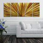 Painting - Metal Wall Art - Gold, Amber Metal Panel Art Painting Unique Decor