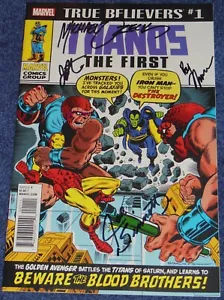THANOS THE FIRST~IRON MAN #55~TRUE BELIEVERS~SIGNED~THOMAS~STARLIN~SINNOTT~COA - Picture 1 of 9