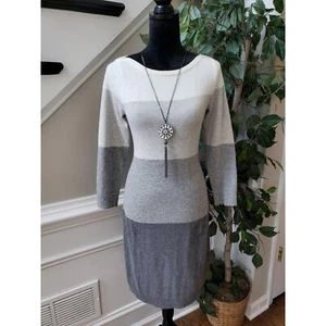 Banana Republic Sweater Dress Womens Small Multi Knit Long Sleeve Round Neck - Picture 1 of 13