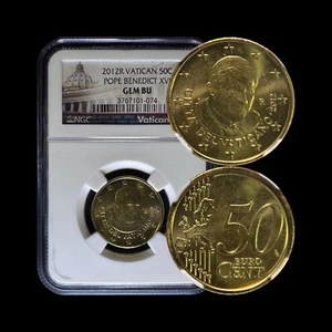 VATICAN CITY. 2012, 50 Euro Cents - NGC GEM - Pope Benedict, MS65, Rome 074 - Picture 1 of 5