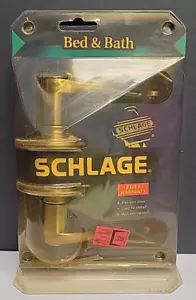 Schlage F40 V FLA 609 Flair Door Lever, Bed & Bath Privacy Lock, Antique Brass - Picture 1 of 3