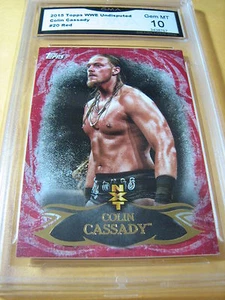 COLIN CASSADY 2015 TOPPS WWE UNDISPUTED NXT RED ROOKIE RC # 20 GRADO 10 L@@K - Foto 1 di 1