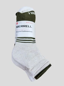 MERRELL Men Socks 1/4 Crew Cushioned Athletic All Purpose 6 Pair Shoe Size 9-12  - Picture 1 of 5