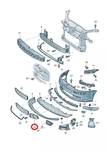 Original VW/AUDI 1K0853665C9B9 Lüftungsgitter, Stoßfänger vorne links GOLF V 1K - Picture 1 of 3
