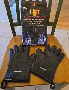 Kitchen Perfection High Quality BBQ Gloves, One size fits most NIB - Picture 1 of 16
