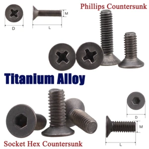 Tornillos de cabeza avellanada hexagonal Phillips de aleación de titanio avellanada/zócalo - Imagen 1 de 14