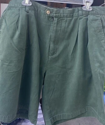 Catalina Navigator Shorts Mens 40 Hunter Pleated Front 100% AlgodonSlash Pockets - Image 1 of 4