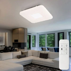 Plafoniera Sterneneffekt Lampada Telecomando LED Dimmerabile L 43 CM - Foto 1 di 12