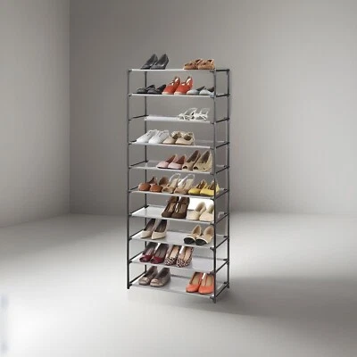 Whitmor Spacemaker 10 Niveles Zapato Sombrero Bolso de Mano Torre de Almacenamiento de Prendas Malla Metálica Nuevo en Caja Foto 1 de 4