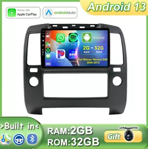 Radio estéreo para automóvil Android 13 CarPlay navegación por satélite DAB+ para Nissan Navara D40 2006-2012 - Imagen 1 de 18