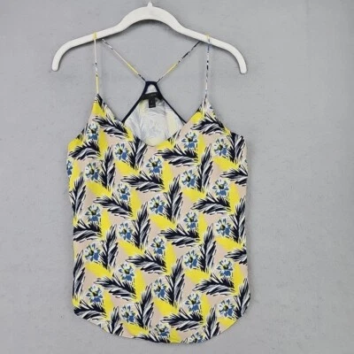 Top J.Crew 100 % seda para mujer 2 tropicales florales con tiras sin mangas elegante elegante elegante Foto 1 de 4