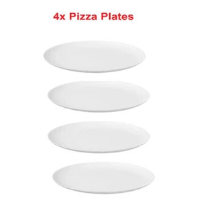 4x Serviergeschirr Pizzateller weiß groß rund WEIHNACHTEN großer Teller Geschirr 32 cm - Bild 1 von 2