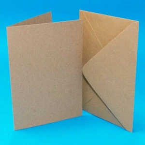 Carte vuote e buste semplici Kraft Brown Craft Card Making Paper Crafts - Foto 1 di 5