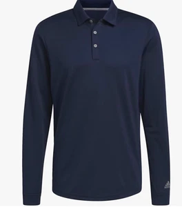 NEW Adidas Men’s Long Sleeve Polo UPF Golf Shirt Navy Blue Climacool XL - Picture 1 of 6