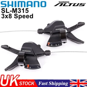 SHIMANO SL-M315 Shifters 3X8 24 Speed MTB Bike Bicycle Trigger Shift Lever New - Picture 1 of 17