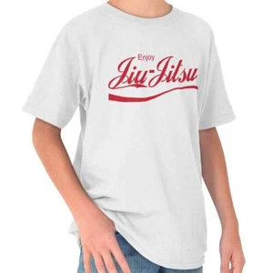 Funny Martial Arts Humor Enjoy Jiujitsu Joke Youth Crewneck T Shirts Boy or Girl - Picture 1 of 7