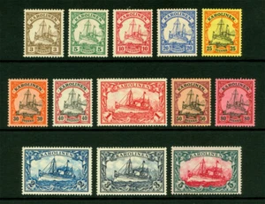 German Colonies - CAROLINE ISLANDS 1901 Kaiser's YACHT set Sc# 7-19 mint MH - Picture 1 of 1
