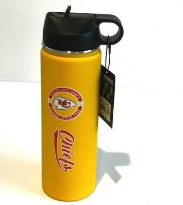 Botella de viaje de agua o bebida 22 oz aislada a prueba de derrames NFL Kansas City Chiefs Foto 1 de 4