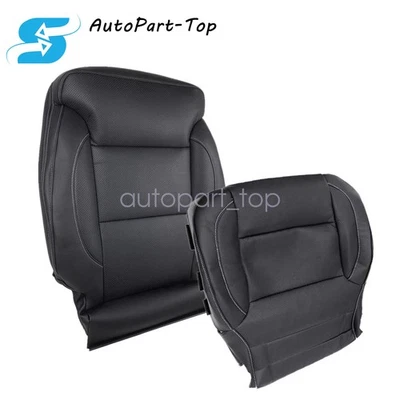 Cubierta de asiento inferior y superior de cuero negra para pasajero Chevy Suburban LTZ 2014-2019 Foto 1 de 4