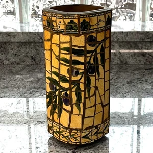 Exquisite Mosiac Yellow Vase - Picture 1 of 16