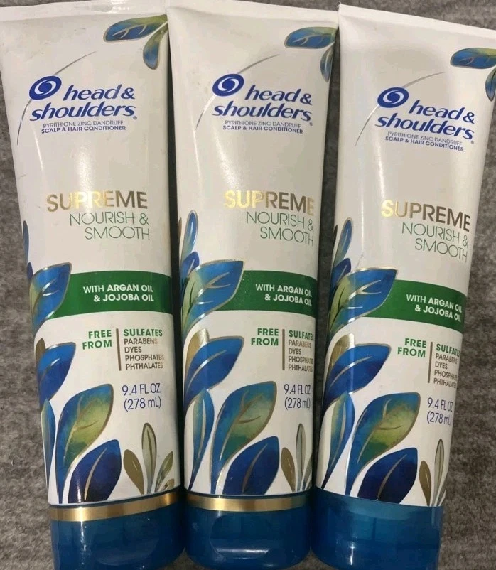 Acondicionador Head & Shoulders Supreme nutritivo y suave para cabello y cuero cabelludo, paquete de 3 9,4 OZ Foto 1 de 1