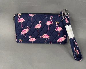 Vera Bradley RFID Geldbörse Crossbody Baumwolle Flamingo Fiesta Neu mit Etikett - Bild 1 von 7