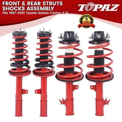 Conjunto de apoios de suspensão dianteiros e traseiros 4 peças compatível com 1997-2001 Toyota Solara Camry 2.2L - Imagem 1 de 4