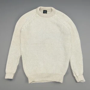 Vintage Fischer Aran Pullover XL Creme Grobstrick Handstrick 100% Wolle Made England - Bild 1 von 11