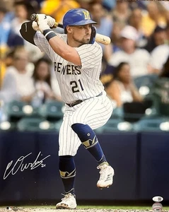 Milwaukee Brewers Infielder CALEB DURBIN Signed 16x20 Photo #2 AUTO - JSA - Picture 1 of 1