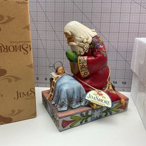 Jim Shore Heartwood Creek vero significato di Natale 4010488 Babbo Natale e Gesù Bambino - Foto 1 di 11