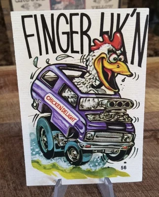 Vintage 1969 Donruss Odd Rods Trading Card Sticker / FINGER LIK'N #62 - Image 1 of 2