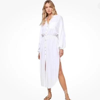 Vestido midi de natación L*Space para mujer blanco Logan talla XS NUEVO CON ETIQUETAS Foto 1 de 4