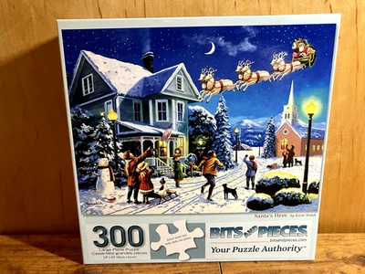 Bits and Pieces 300 Large Piece Puzzle, Santa's Here, Complete Used Kevin Walsh - Image 1 of 3