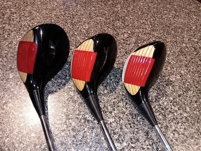 Vintage Karsten Black Wood Set 1W 3W 5W Right Handed PING KT-M Shaft - Image 1 of 4