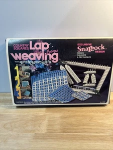 Lap Weaving Loom Set Box Pattern Book Country Squares Love & Money Crafts 1985 - Picture 1 of 9