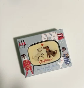 Neu! CATH Kidston London Hunde Minze-Basilikum Geschenkdose Lippenbalsam & Kompaktspiegel - Bild 1 von 2