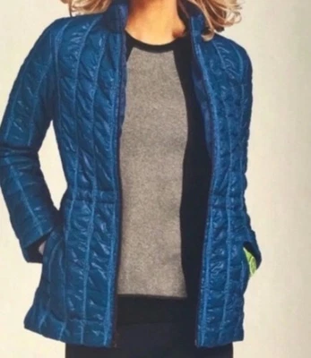 CAbi Poseidon Teal Quilted Puffer Jacket Style # 914 Size Small - Image 1 of 4