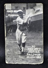 1930 Zee Nut Series PCL, Earl Red Baldwin, Catcher, Mission Reds, Seals, Angels