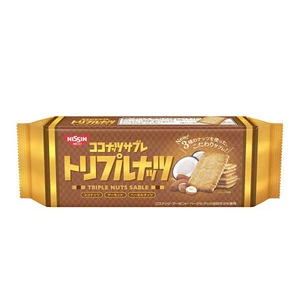 NISSIN "Triple Nuts Coconut Sable" 20pc in 1 pack, Japan - Foto 1 di 1