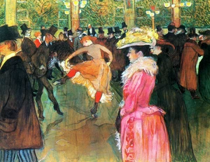 La danse au Moulin Rouge (Henri de Toulouse-Lautrec) - Poster métal - art mural - Photo 1/1