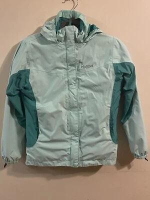 Girls Marmot Green Interchange Fleece Lined Double Zip Parka Size Large - Image 1 of 4