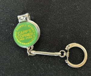 Vintage Capp's Corner San Francisco Advertising Keychain Nail Clippers - Picture 1 of 4