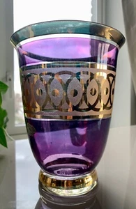 Boom- Art Deco Vintage Crystal Glass Vase - Picture 1 of 7