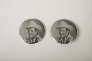 Roy Rogers (B6C) Pinback Button & Matching Mirror (JSF6) About 2.25" Trigger - Picture 1 of 4