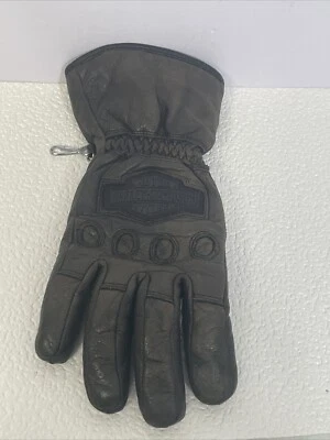 Harley Davidson Women's Black Leather Embossed Emblem Riding Glove  S 1 Glove - Image 1 of 4