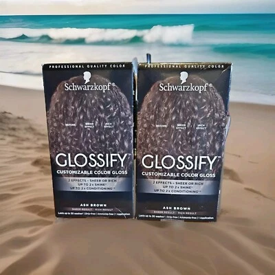2-Schwarzkopf-Glossify-Ash Brown S-Demi Permanent-Customizable-Hair Color Gloss - Image 1 of 3