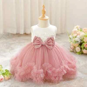 Baby Girls Party Dress Toddler Lace Birthday Princess Dress Kid Luxury Prom Gown - Picture 1 of 18