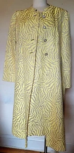 Vintage Leslie Fay Yellow & Gold Dress With Jacket Size M - Picture 1 of 12