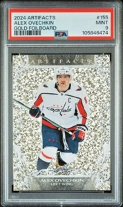 2024-25 Upper Deck Artifacts GOLD FOILBOARD ALEX OVECHKIN  # 155 PSA 9 - Picture 1 of 2